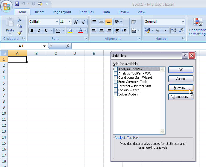 add ins availabfor excel for mac 2011
